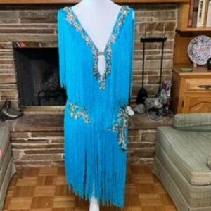 Fringed Lain Dancesport dress